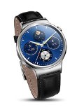 【日本正規代理店品】HUAWEI WATCH W1 CLASSIC LEATHER MERCURY(通話/メッセージ/SNS/連絡先/マイク内蔵(Google Now, SNS音声返信)/フィットネス&amp; 健康管理機能)シルバー(バンド : ブラックレザー) MERCURY-G00 MERCURY-G00