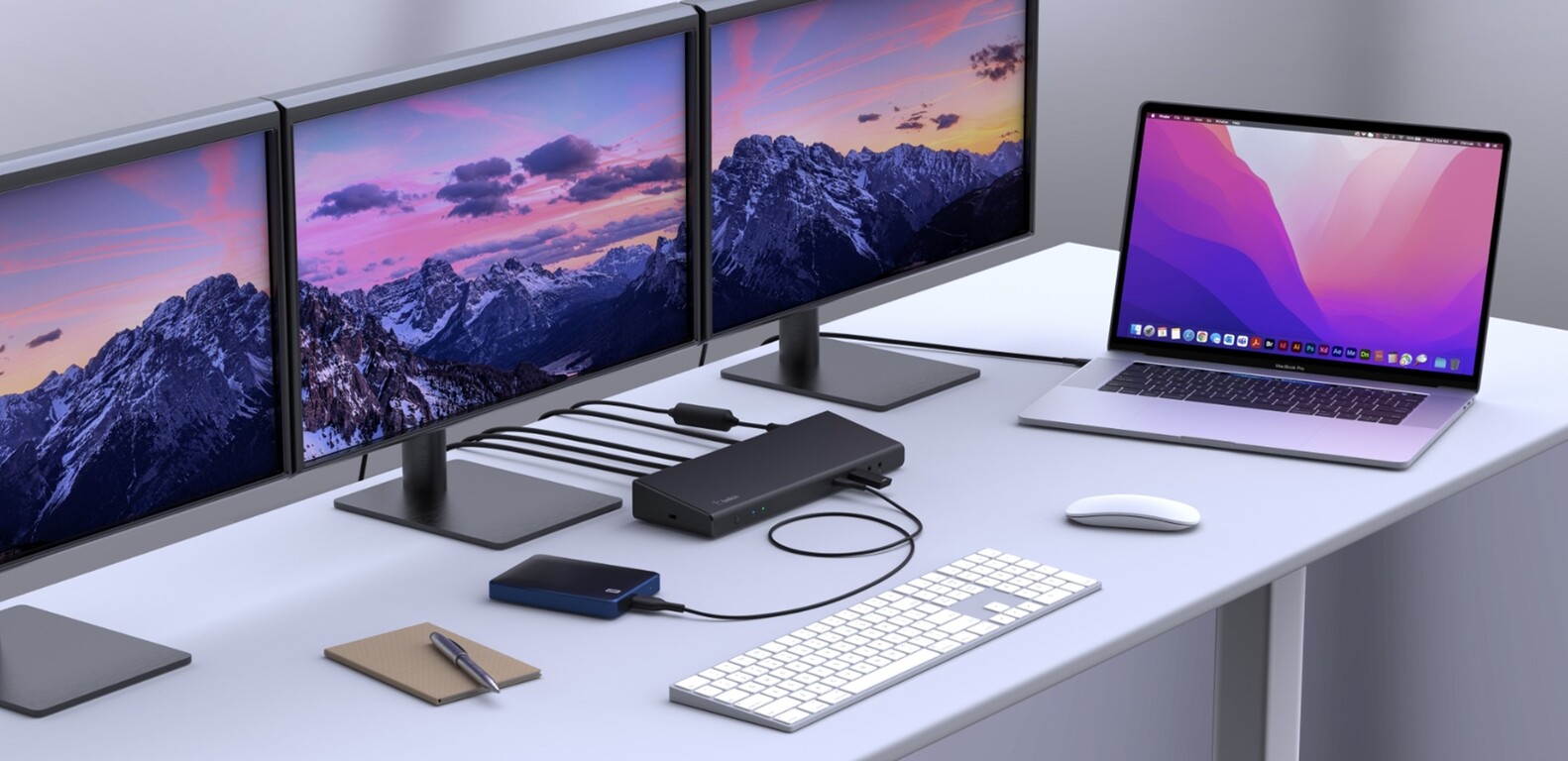 MacBookで3台のモニターに4K表示！CONNECT Universal USB-C
