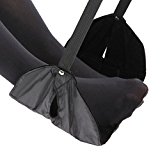 WK2 足らくらく フットレスト 旅行便利グッズ 飛行機 足置き エコノミー症候群防止 むくみ防止 海外旅行 機内持ち込みトラベルグッズ 黒 ブラック BK