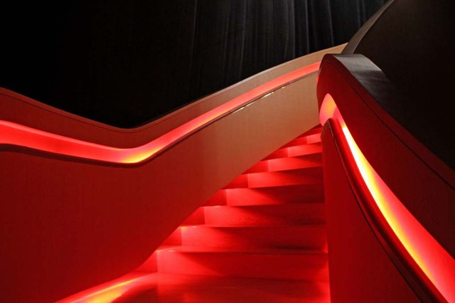 upstairs