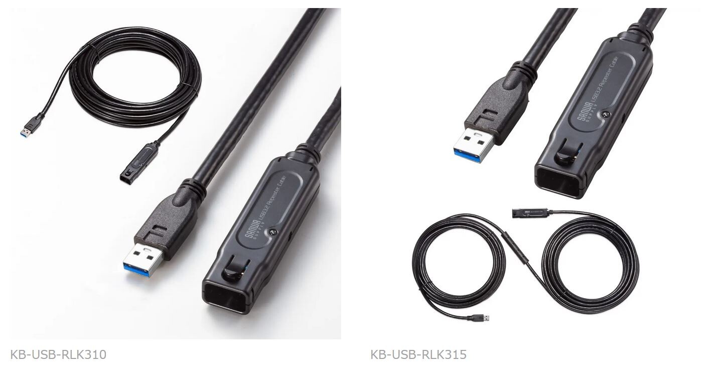 抜け止め防止ロック機構付き！USB3.2信号を延長できる、アクティブ