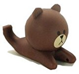 LINE CHARACTER スマホスタンド キーホルダー ブラウン