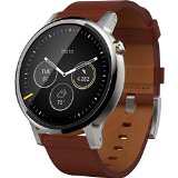 モトローラ スマートウォッチ Moto 360 ( 2nd Gen ) Men 46mm, シルバー / コニャックレザー ( 512MB / 4GB / 防水 ) 国内正規代理店 AP3649AD6J4