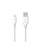 【Apple認証 (Made for iPhone取得)】 Anker PowerLine ライトニングUSBケーブル 防弾仕様の高耐久ケブラー繊維 急速充電&amp;高速データ通信対応 iPhone 6s / 6s Plus / iPad Pro / iPad Air / iPad mini / iPod touch 他対応 (ホワイト 0.3m)