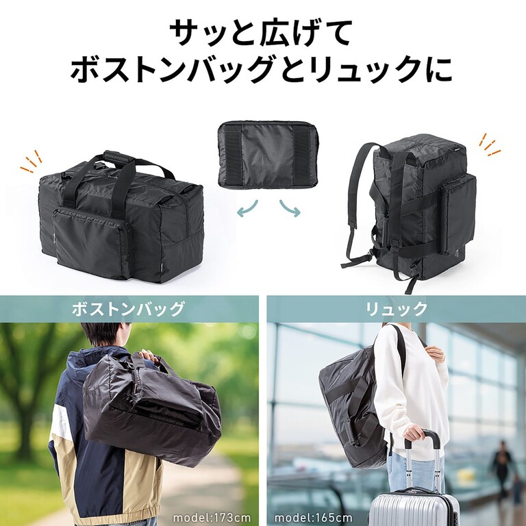 新品未使用　ボストンバッグ　折り畳み　ネオプレン Amazon.co.jp: 畑山商事 折り畳みボストンバッグ 水彩フラワー