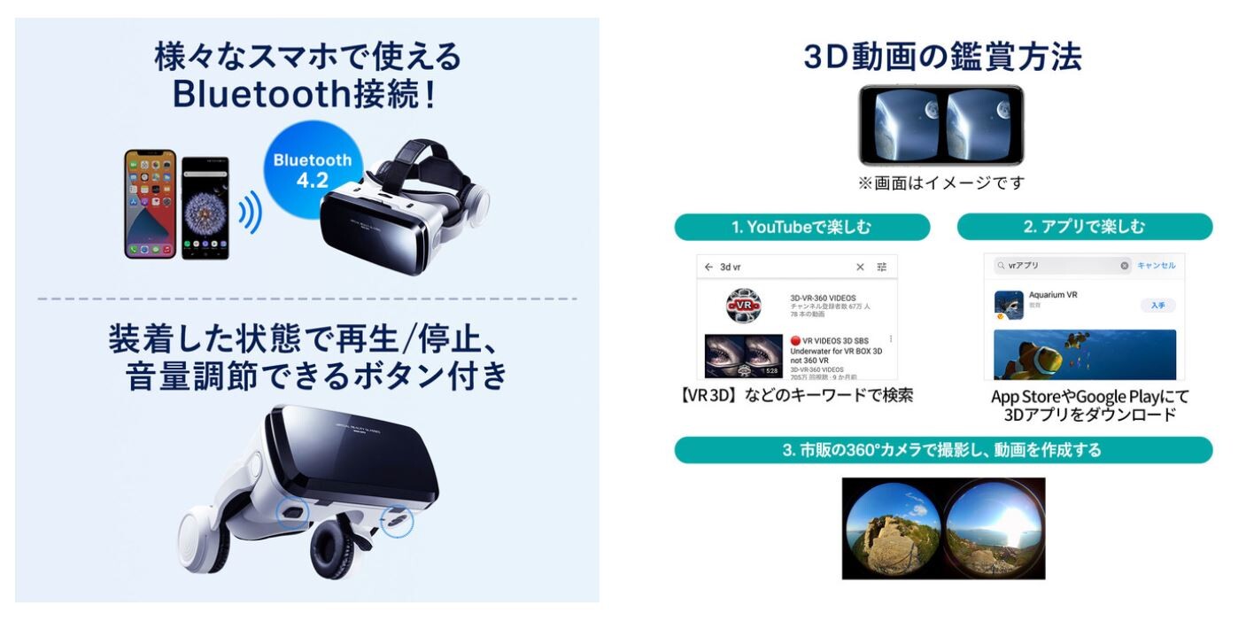 市場 Eleoption 3dvrメガネvrゴーグルvr Box Vrゴーグル スマホゴーグル 新型デザイン 焦点 視界距離調節可能 リモコン付き 130 広い視野素晴らしい Fucoa Cl