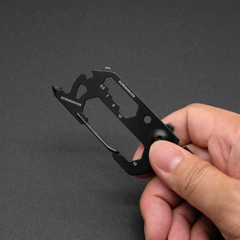 EDCマルチツール チタン メンズ カラビナキーホルダー EDCツール 7in1