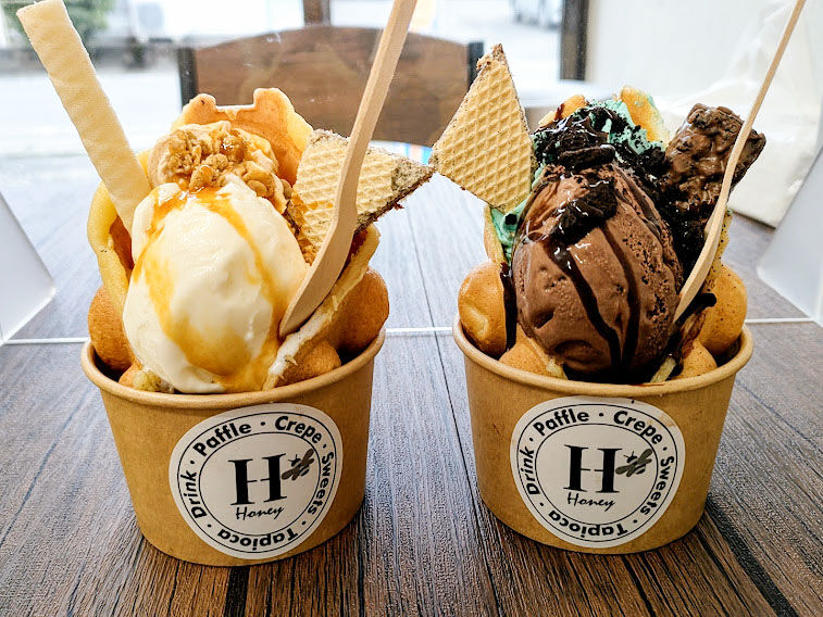 下小鳥町にオープンしたパッフル・タピオカ・ソフトクリームのお店