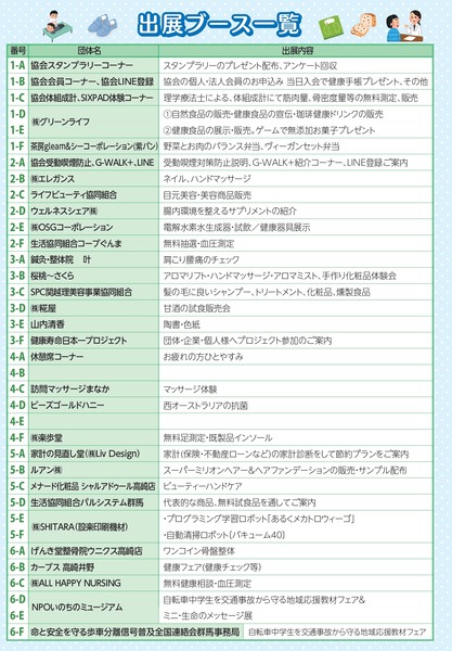 健康フェス当日パンフ_ブース一覧_page-0001