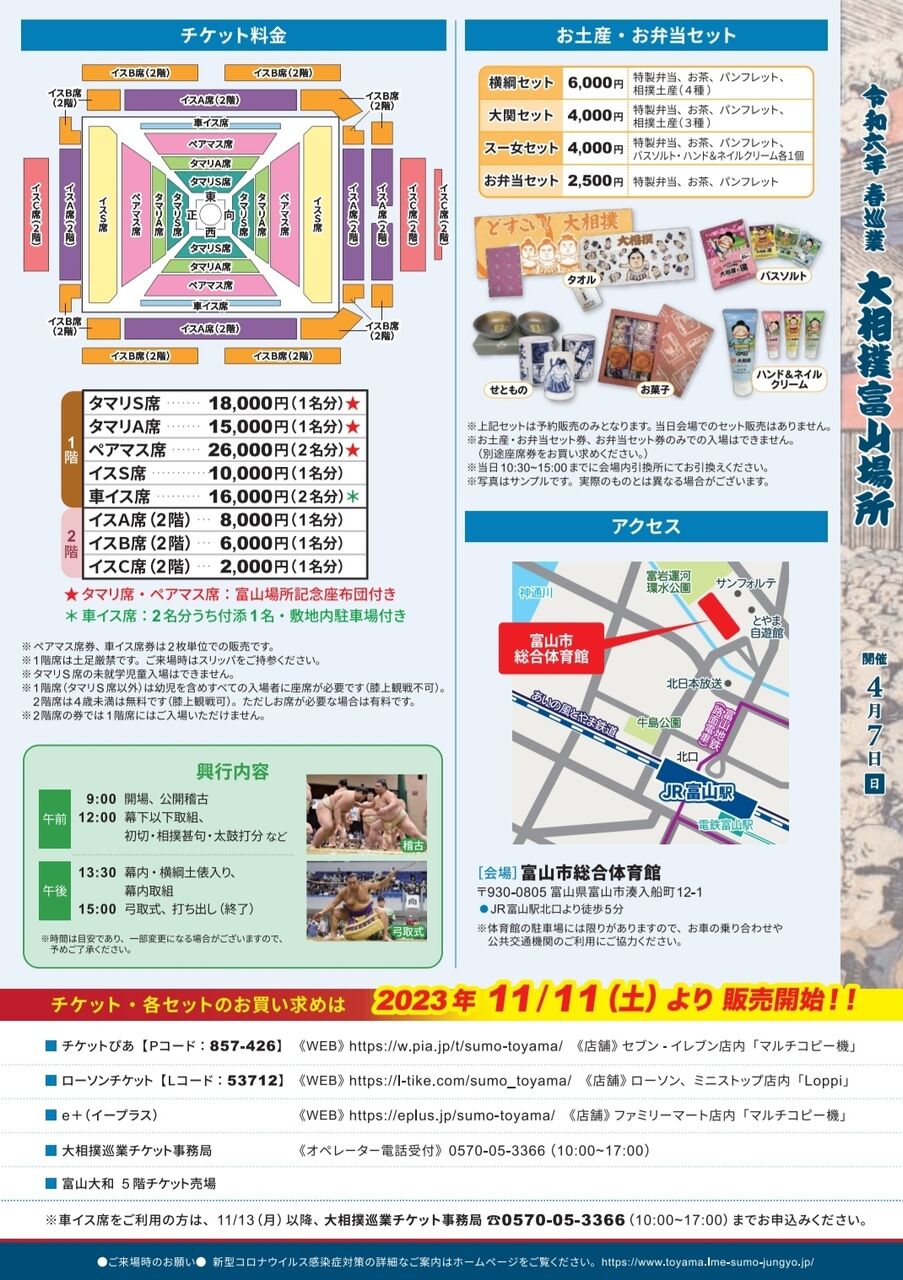 氷見相撲巡業 一番いい席2名分 8月27日(日) 【公式通販】