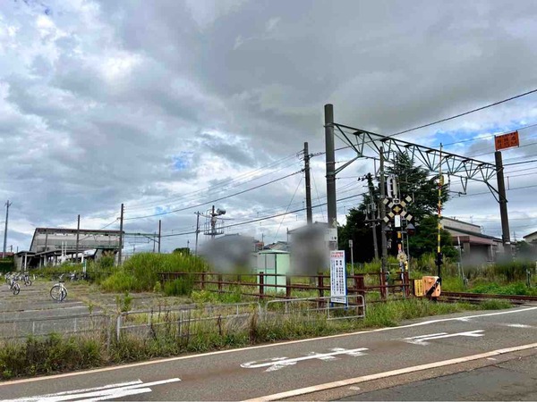 JR小須戸踏切通行止