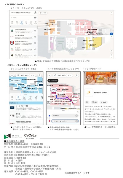 CoCoLo新潟 デジタルフロアマップ