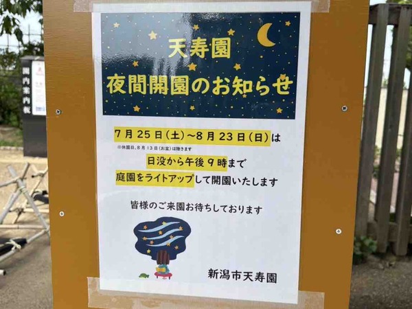 夜間開園 ライトアップ