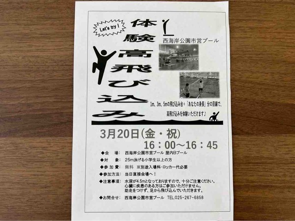 体験高飛び込み