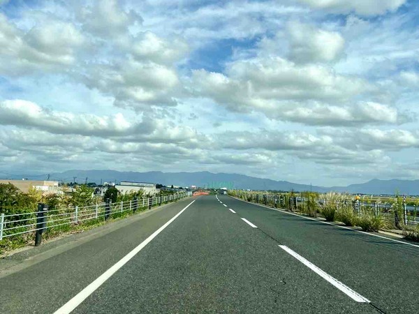 国道49号横越地区の通行形態を変更