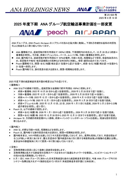 全日空(ANA) 事業新潟-沖縄(那覇)線