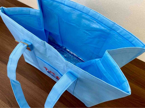 万代島鮮魚センター オリジナル保冷レジかごバッグ