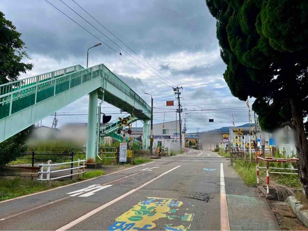 JR小須戸踏切通行止