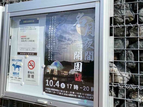 新潟県立植物園 名月夜間開園