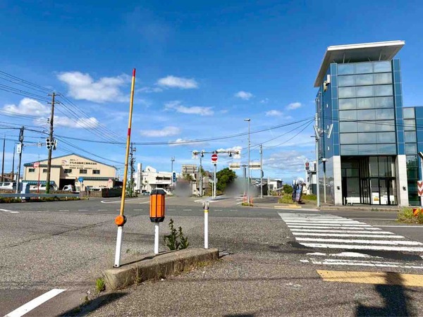 配水管布設工事（試掘工事）に伴う通行止め