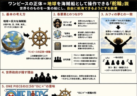 【尾田悲報】ChatGPT（令和最新版）にまとめてもらったワンピースの正体がこちら