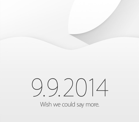 Appleが9月9日のイベントを正式告知。iPhone 6やiWatch発表が濃厚