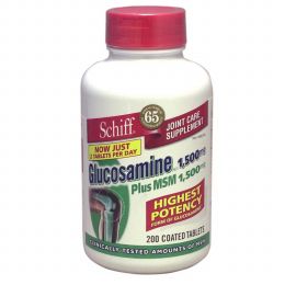 グルコサミン・HCl 1500mg Plus MSM 1500mg:200タブレット【関節痛の薬】