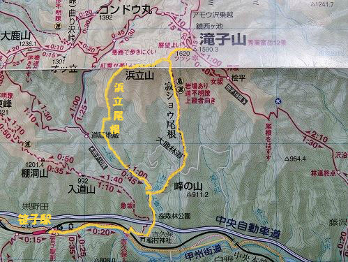 滝子山 山の下りはむずかしい 山は どうだった