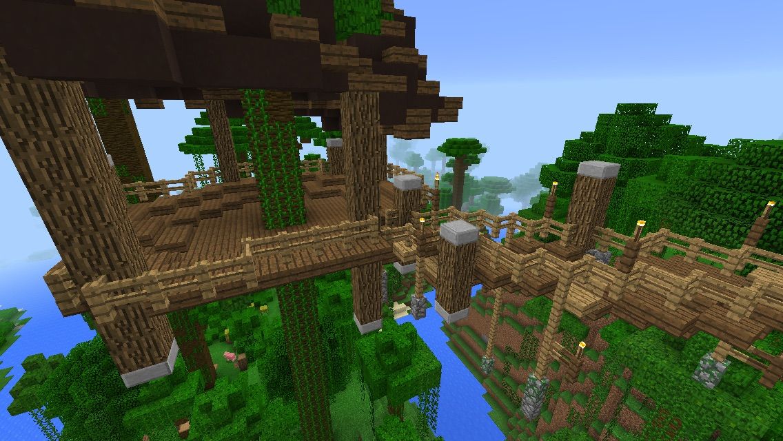 ジャングルの木に家を建てる ２ Aoinko S Minecraft Pe Daily