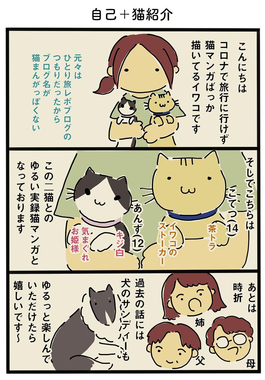 自己 猫紹介 ひとり旅がしてみたいイワコのブログ