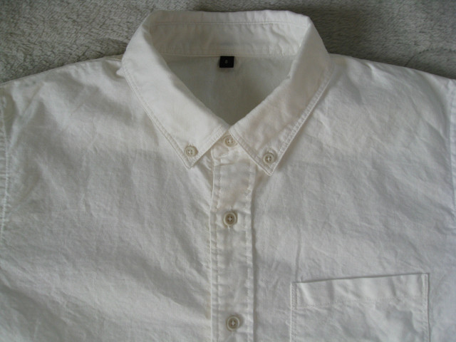 ユニクロ研究所 無印良品 オーガニックコットンオックス七分袖シャツ