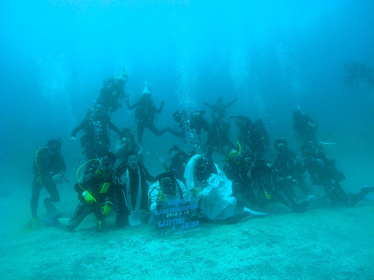 海中結婚式の巻 伊豆で爆笑ダイビングライセンス格安取得 関東 首都圏のスキューバスクール