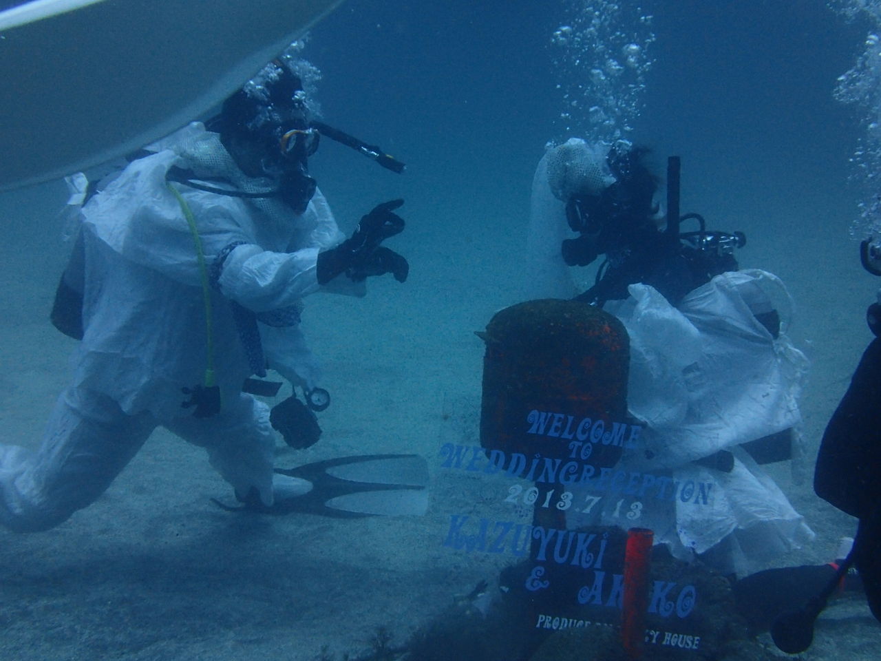 海中結婚式の巻 伊豆で爆笑ダイビングライセンス格安取得 関東 首都圏のスキューバスクール