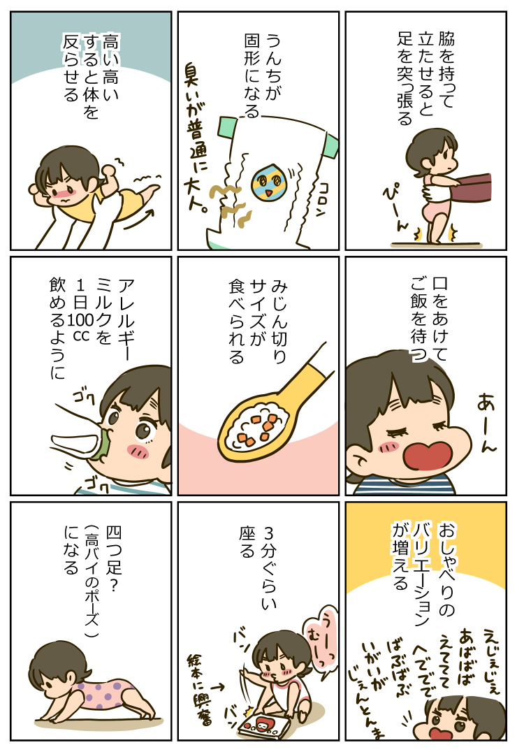 生後７ヶ月まとめ いずみえもの子育て絵日記