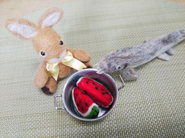 羊毛フェルトで夏小物～スイカを作りました♪ : 出来たをさがそ！