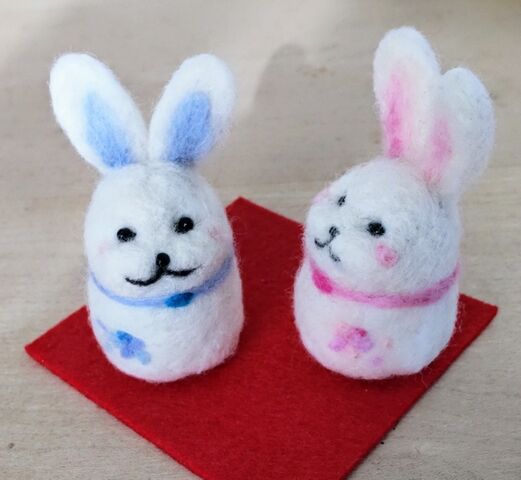 羊毛フェルト／干支飾り『うさぎ』を作りました！ : 出来たをさがそ！