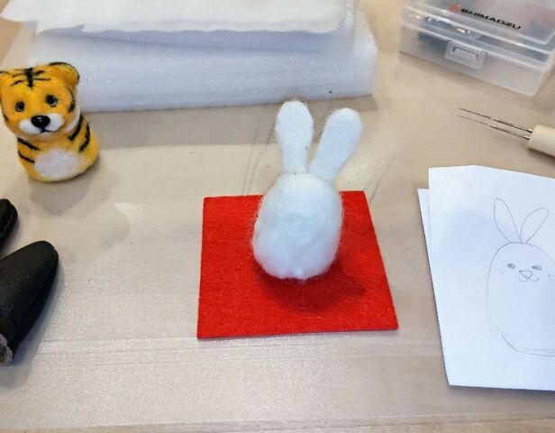 羊毛フェルト／干支飾り『うさぎ』を作りました！ : 出来たをさがそ！