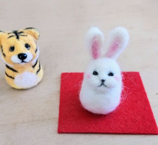 羊毛フェルト／干支飾り『うさぎ』を作りました！ : 出来たをさがそ！