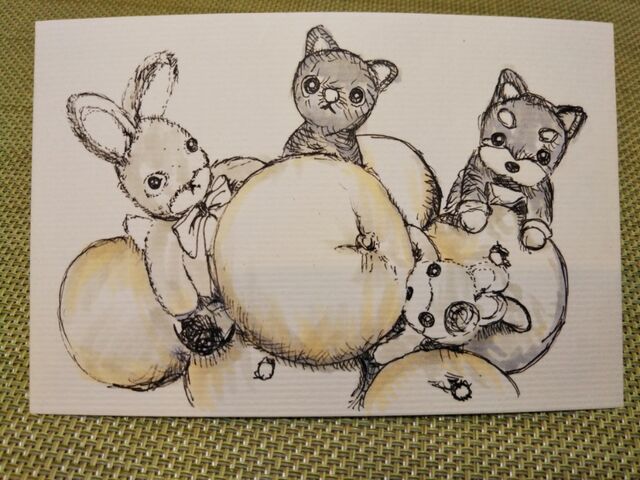 コピックで水彩風お絵描き おミカン どうぞ 出来たをさがそ