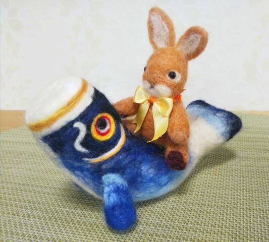3月下旬お届け予定】端午 覗か 鯉のぼり 羊毛フェルト ガーランド 飾り