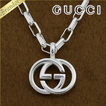 人気上昇中 Gucci ネックレス メンズ ダブルgロゴ シルバー 惹かれる銀装飾 シルバーアクセ