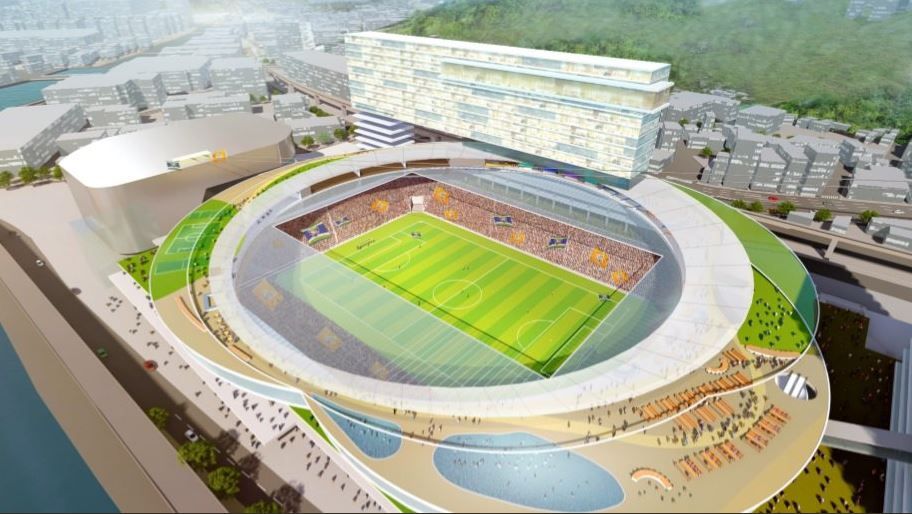 長崎 新スタジアム計画 2万人規模への変更を検討 新型コロナ対策で座席間隔を広げ 3密 回避など ｊ２サッカー通信