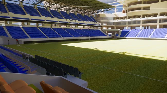 長崎 ジャパネットｈｄが新スタジアムの進捗について発表 日本一ピッチに近い観戦環境 プレミアスタイルのチームベンチ ｊ２サッカー通信