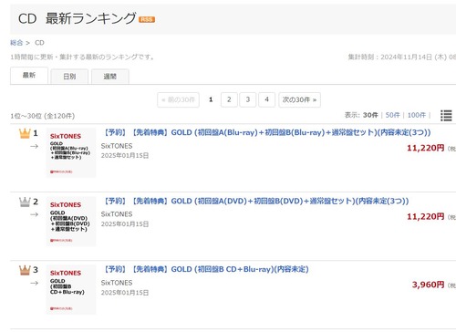 楽天ブックスランキング