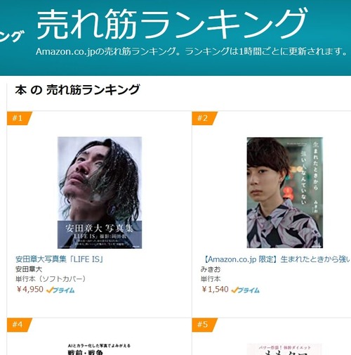 関ジャニ 安田章大 写真集 Life Is がamazonやセブンネットで売上1位に浮上 Jnews1