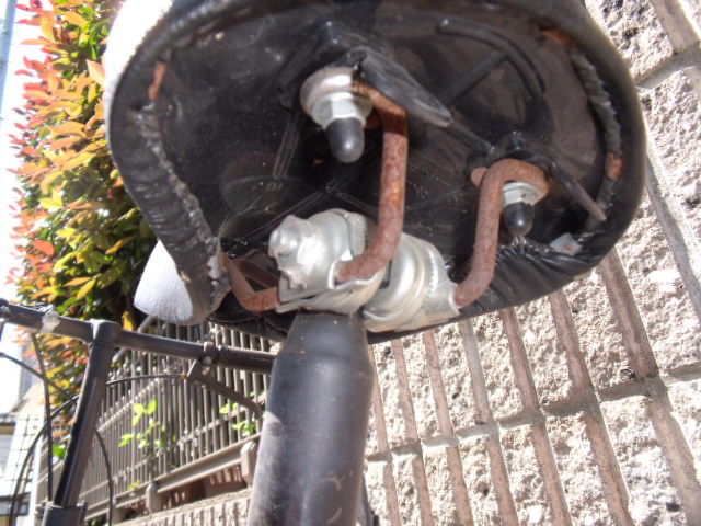 Old Dahon サドル レールの錆落とし と 防さびコーティング My Old Dahon S
