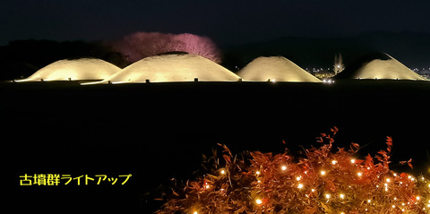 古墳群ライトアップ