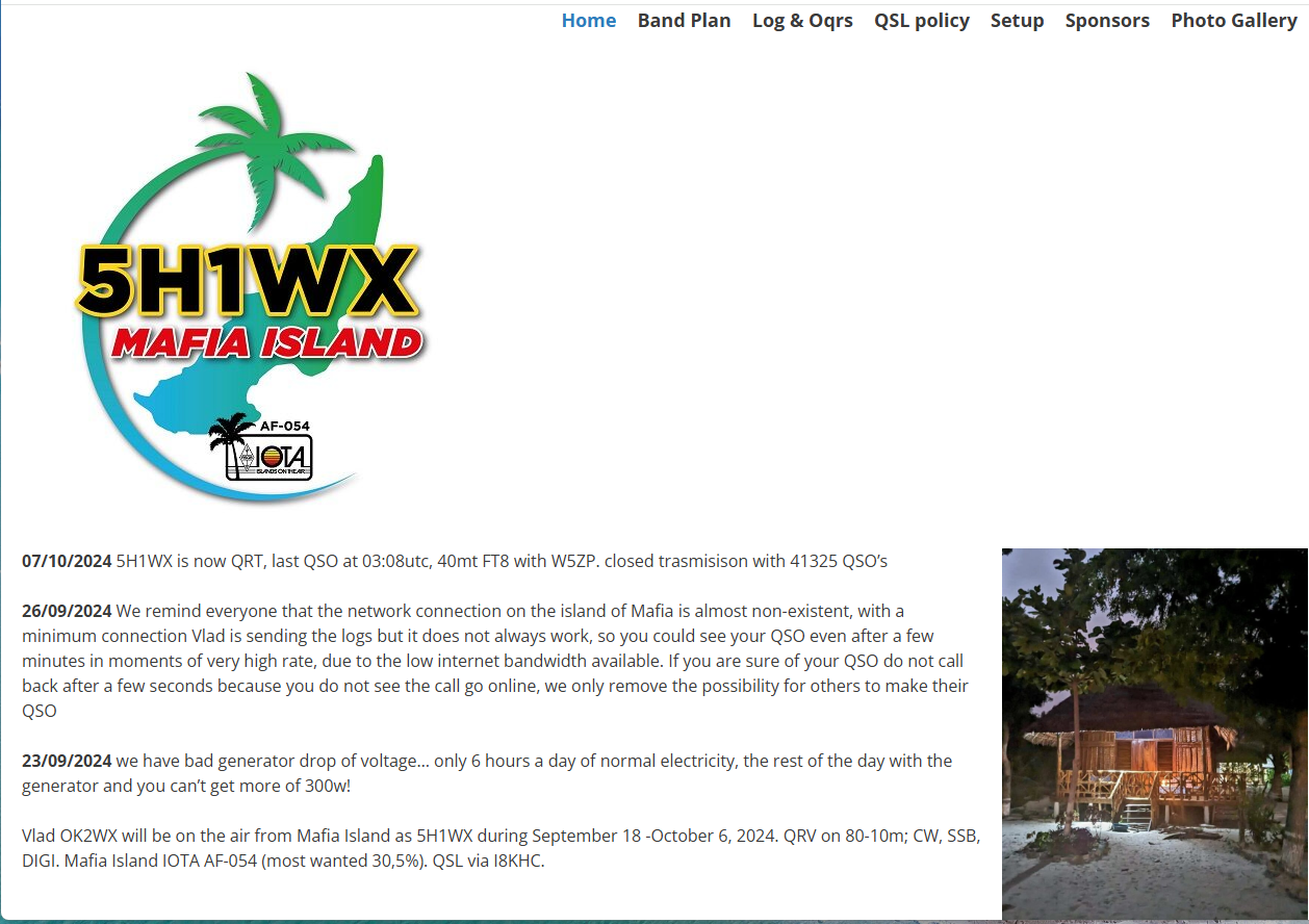 HRDLOG.netからのOQRS 5H1WX : 向島ポンポコ日記