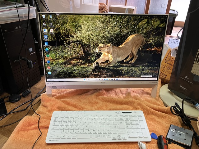 【即使用可能】高性能NEC一体型PC Core i7搭載 SSD新品換装済み SSD換装】NEC社製 一体型パソコン PC-VW770HS6B のSSD換装と