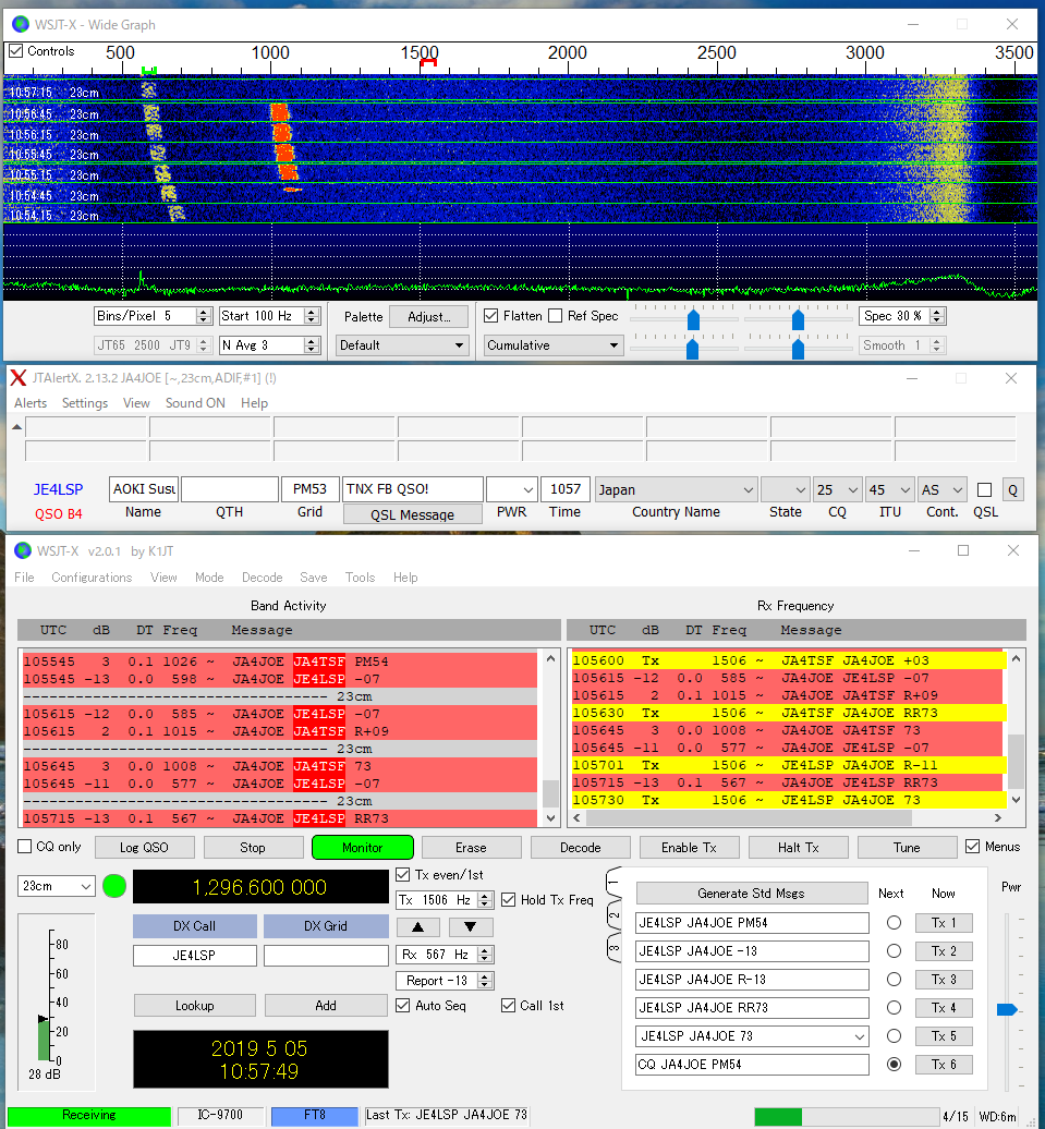 IC-9700 1200MHz FT8 周波数ドリフト やはり問題 : 向島ポンポコ日記 IC-9700 1200MHz FT8 周波数ドリフト やはり問題 : 向島ポンポコ日記